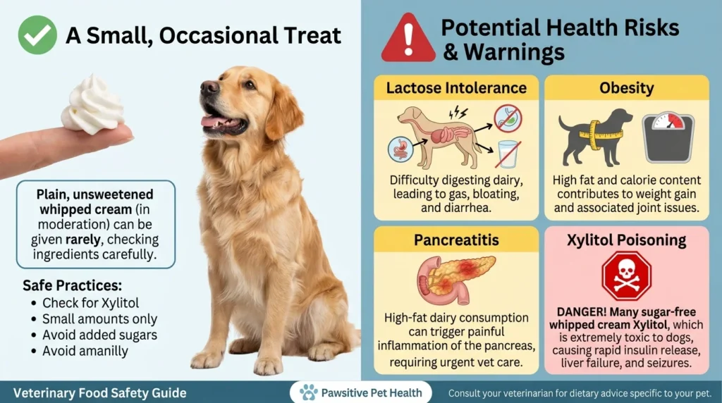 Does Whipped Cream Have Any Risks For Dogs?