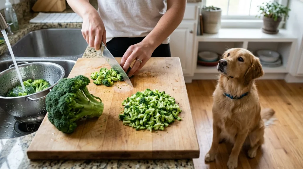 How to Prepare Raw Broccoli for Dogs