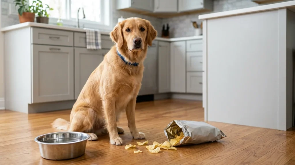 What Happens If a Dog Eats Too Many Chips?